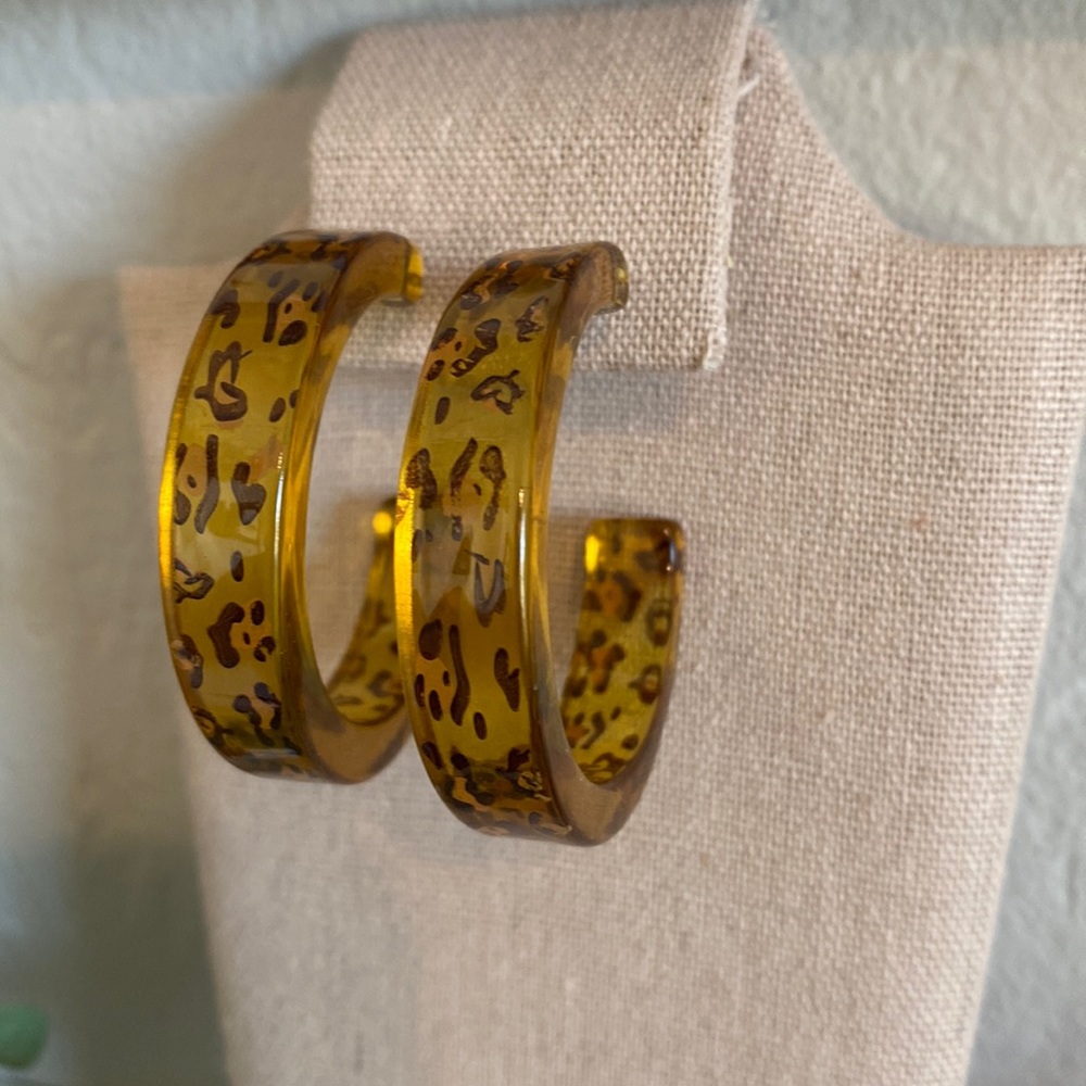 New Amber Leopard Print Earrings - Camilla Rae